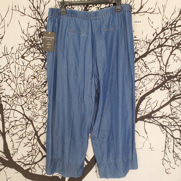 Zac & Rachel Pants & Jumpsuits Nwt Chambray Gaucho Pants Petite